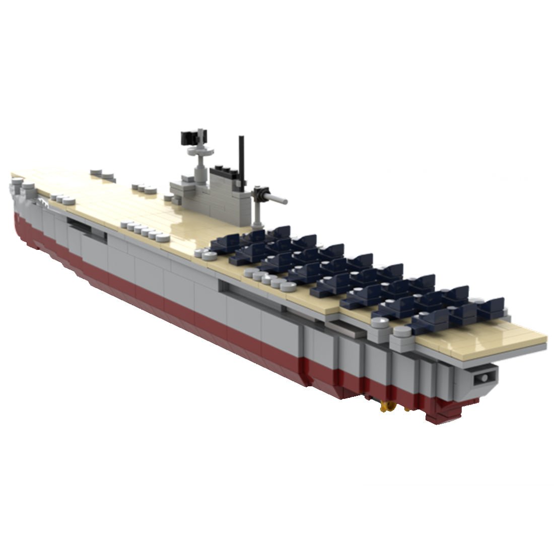 USS Enterprise CV - 6 Großflugzeugträger aus dem Zweiten Weltkrieg Klemmbausteine - LesDiy - Klemmbausteine