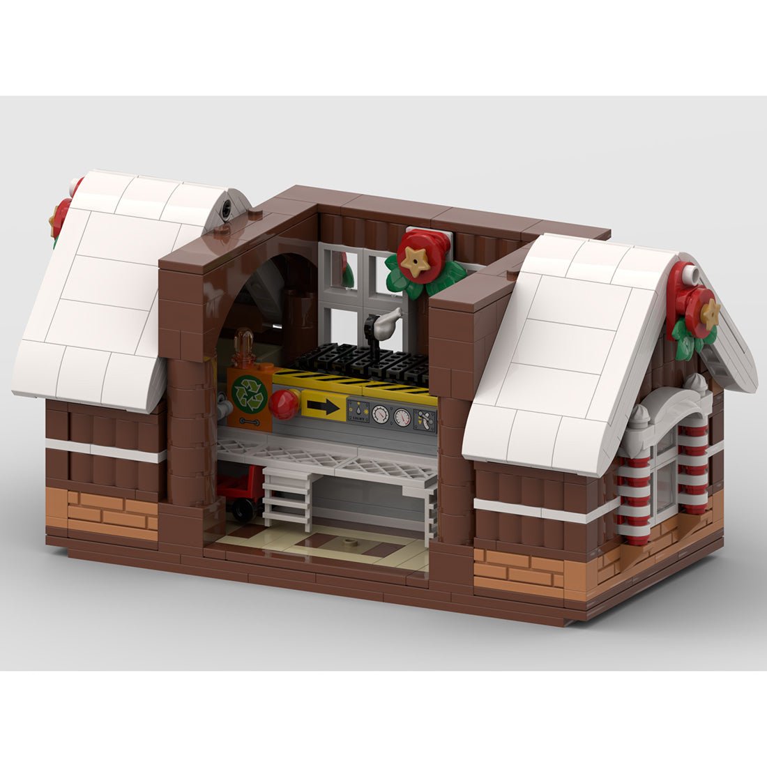 Weihnachtsschnee - Lebkuchenhaus Klemmbausteine - LesDiy - Klemmbausteine