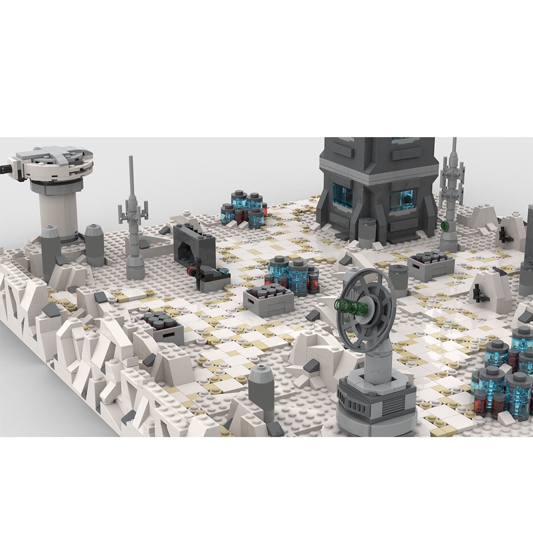 Winterliche Festungsstraßenszene Klemmbausteine - LesDiy - Klemmbausteine