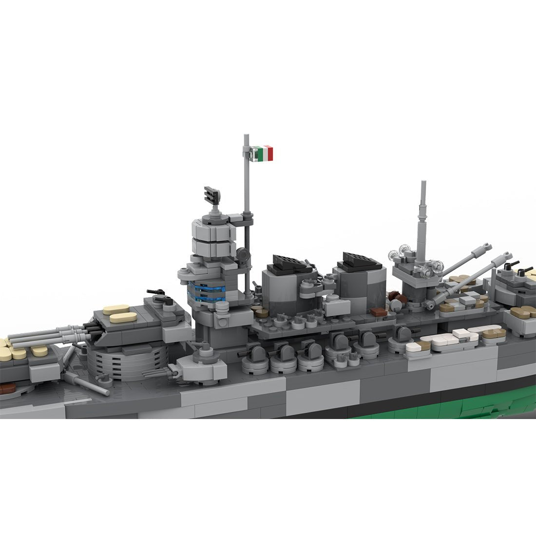 WW2 Schlachtschiff Italien „Roma“ Klemmbausteine Maßstab 1:300 - LesDiy - Klemmbausteine