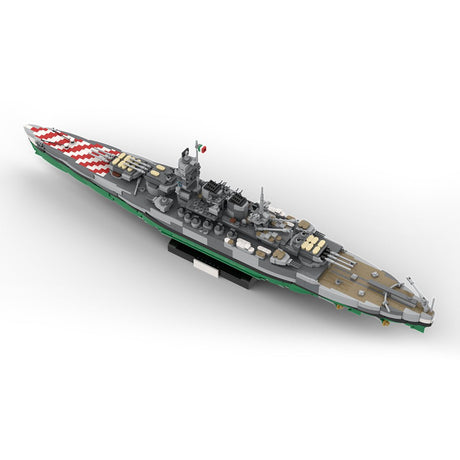 WW2 Schlachtschiff Italien „Roma“ Klemmbausteine Maßstab 1:300 - LesDiy - Klemmbausteine