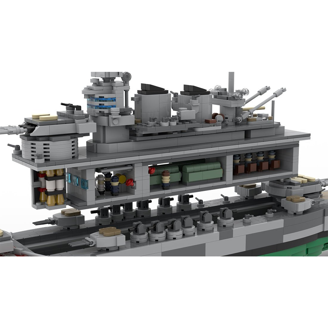 WW2 Schlachtschiff Italien „Vittorio Veneto“ Klemmbausteine Maßstab 1:300 - LesDiy - Klemmbausteine