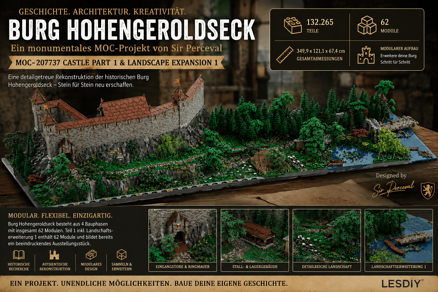 132.265 Teile für eine Burg: Das außergewöhnliche MOC-Projekt Burg Hohengeroldseck - LesDiy