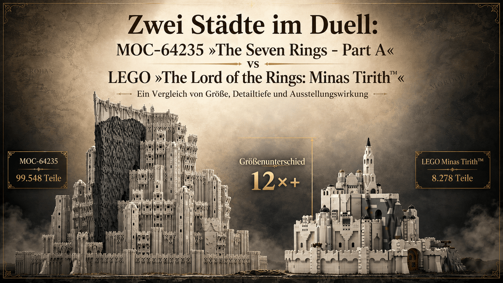 The Seven Rings Part A vs. LEGO Minas Tirith - LesDiy