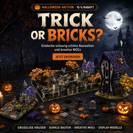 Trick or Bricks? Halloween bei LesDiy 2026 – 15 % Rabatt auf beliebte MOC Klemmbausteine - LesDiy