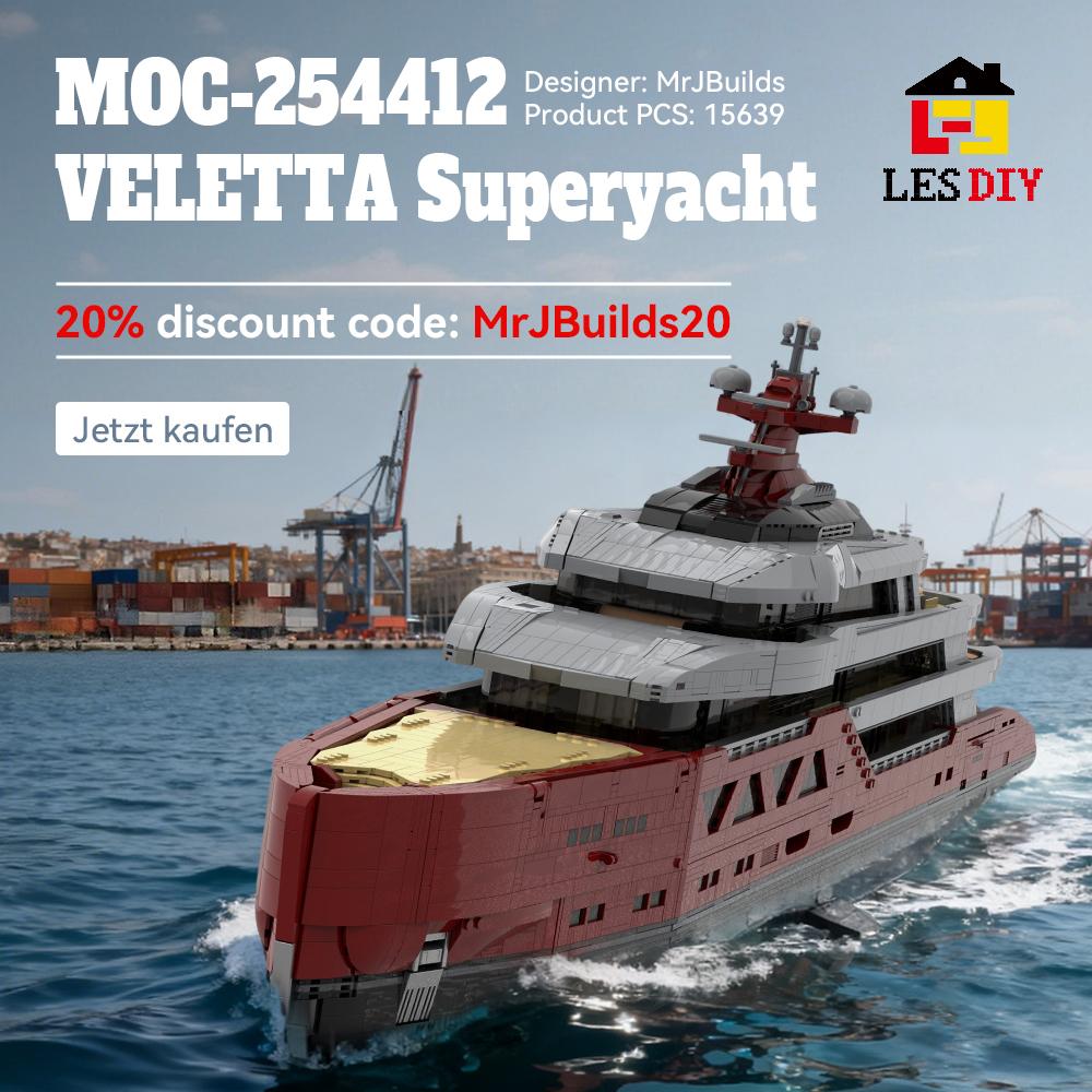 MOC-254412 VELETTA Superyacht Klemmbausteine