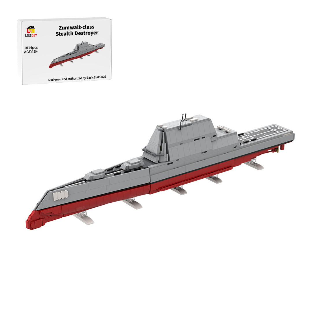MOC-227260 USS Zumwalt Klemmbausteine
