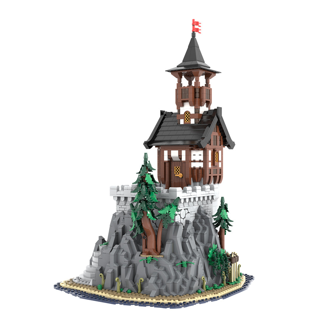 MOC-227229 Medieval Rock Tower Klemmbausteine