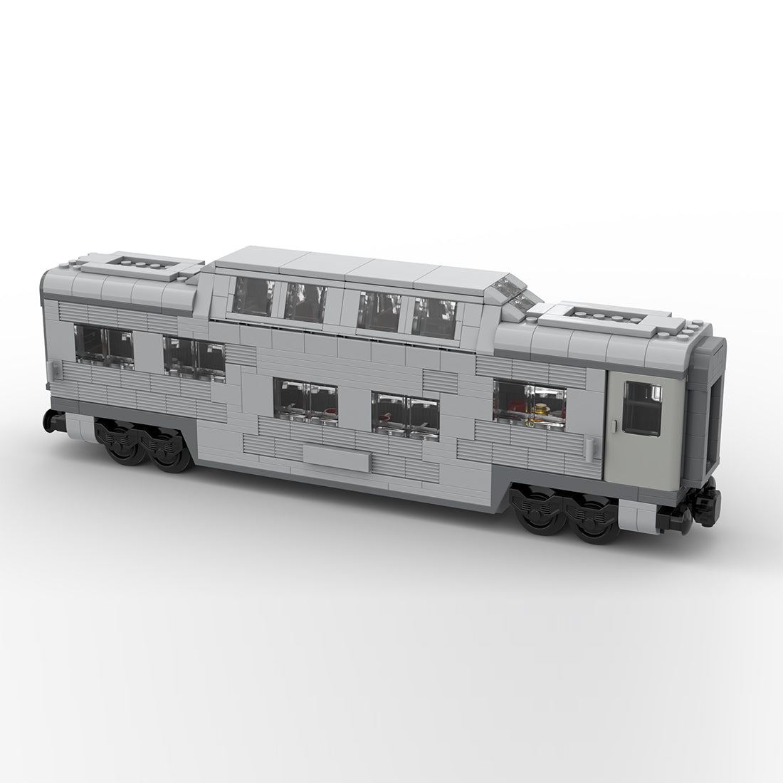 MOC-212051 Santa fe double decker canopy passanger train car Klemmbausteine