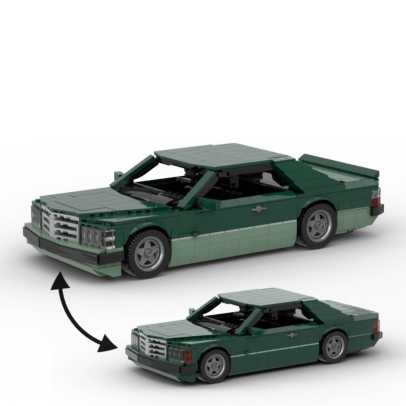 Deutsches Grand-Touring-Coupé der 1980er Jahre Klemmbausteine(GoBricks)