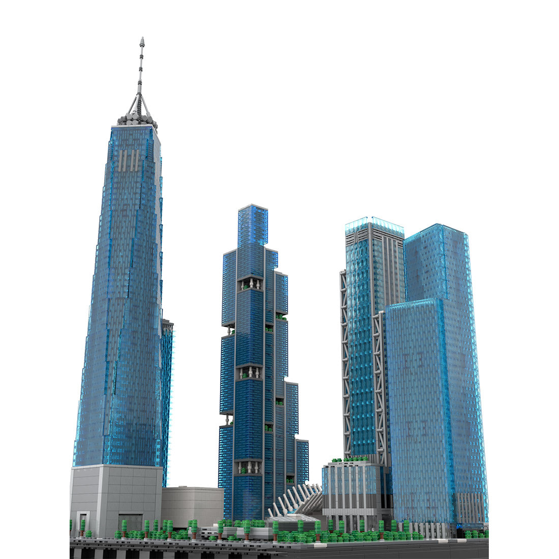 MOC-264039 Midtown New World Trade Center 1:800 Scale Klemmbausteine