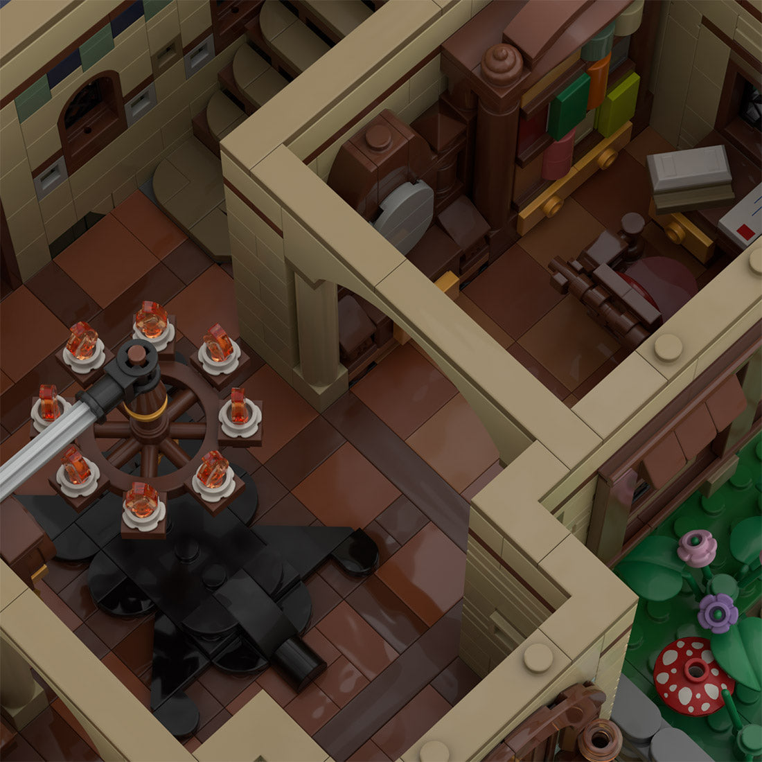 MOC-267546 Medieval Emerald Cottage Klemmbausteine