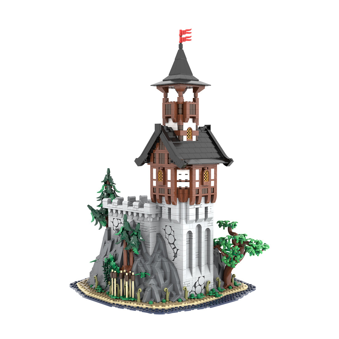 MOC-227229 Medieval Rock Tower Klemmbausteine