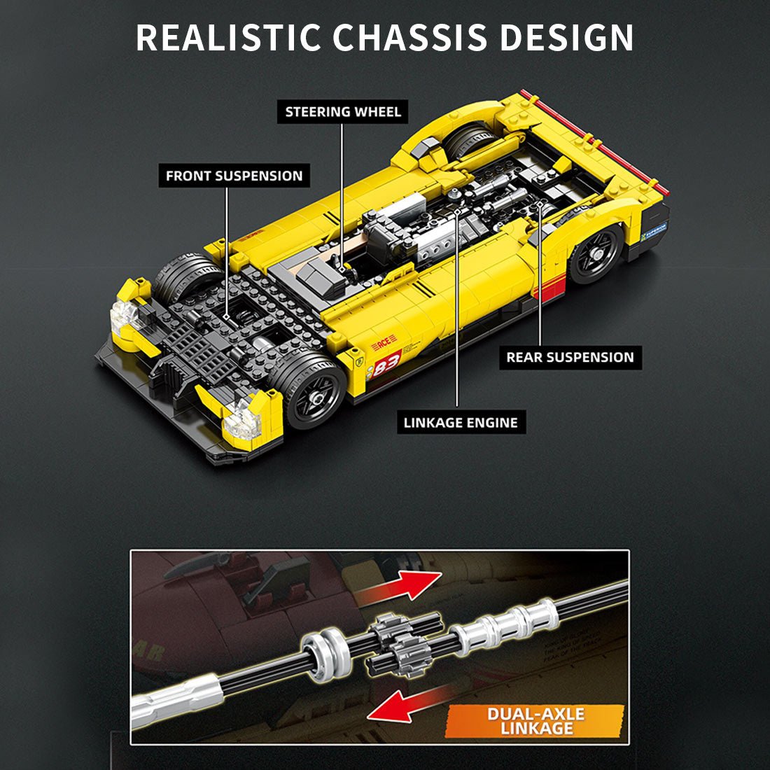 1/15 Scale Race - winning Car Klemmbausteine - LesDiy - Klemmbausteine