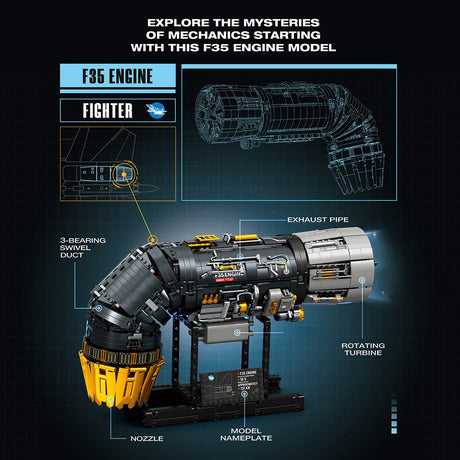 1/17 Scale Simulated Turbofan Engine Klemmbausteine - LesDiy - Klemmbausteine