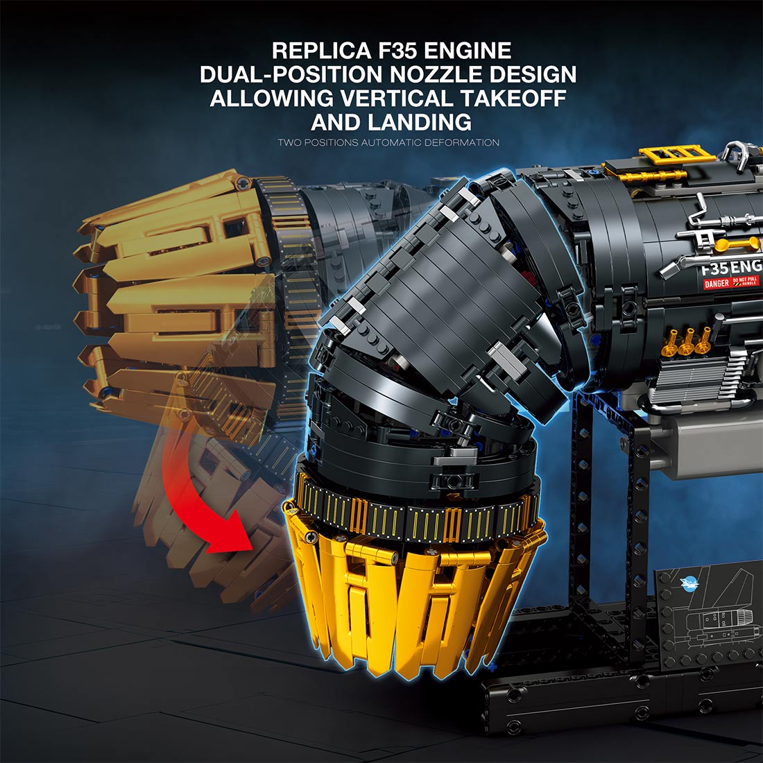 1/17 Scale Simulated Turbofan Engine Klemmbausteine - LesDiy - Klemmbausteine