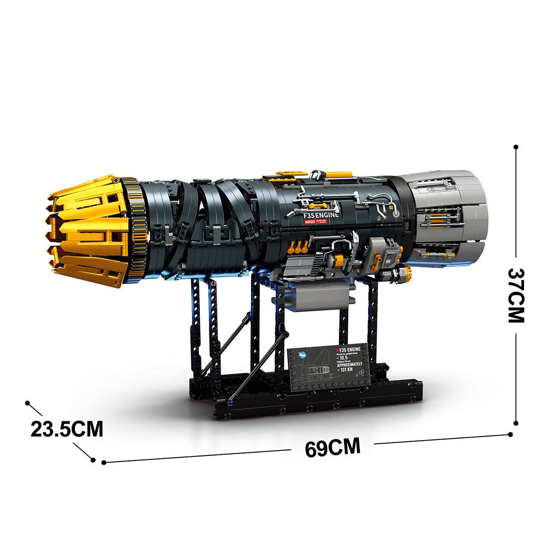 1/17 Scale Simulated Turbofan Engine Klemmbausteine - LesDiy - Klemmbausteine