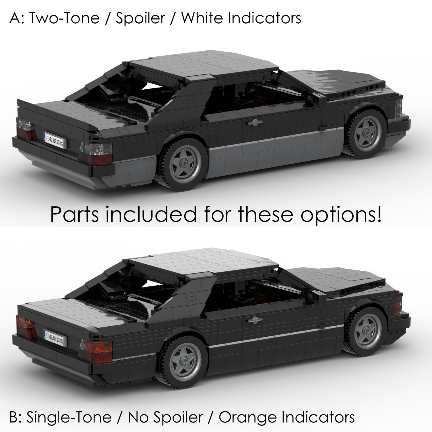 Deutsches Grand-Touring-Coupé der 1980er Jahre Klemmbausteine(GoBricks)
