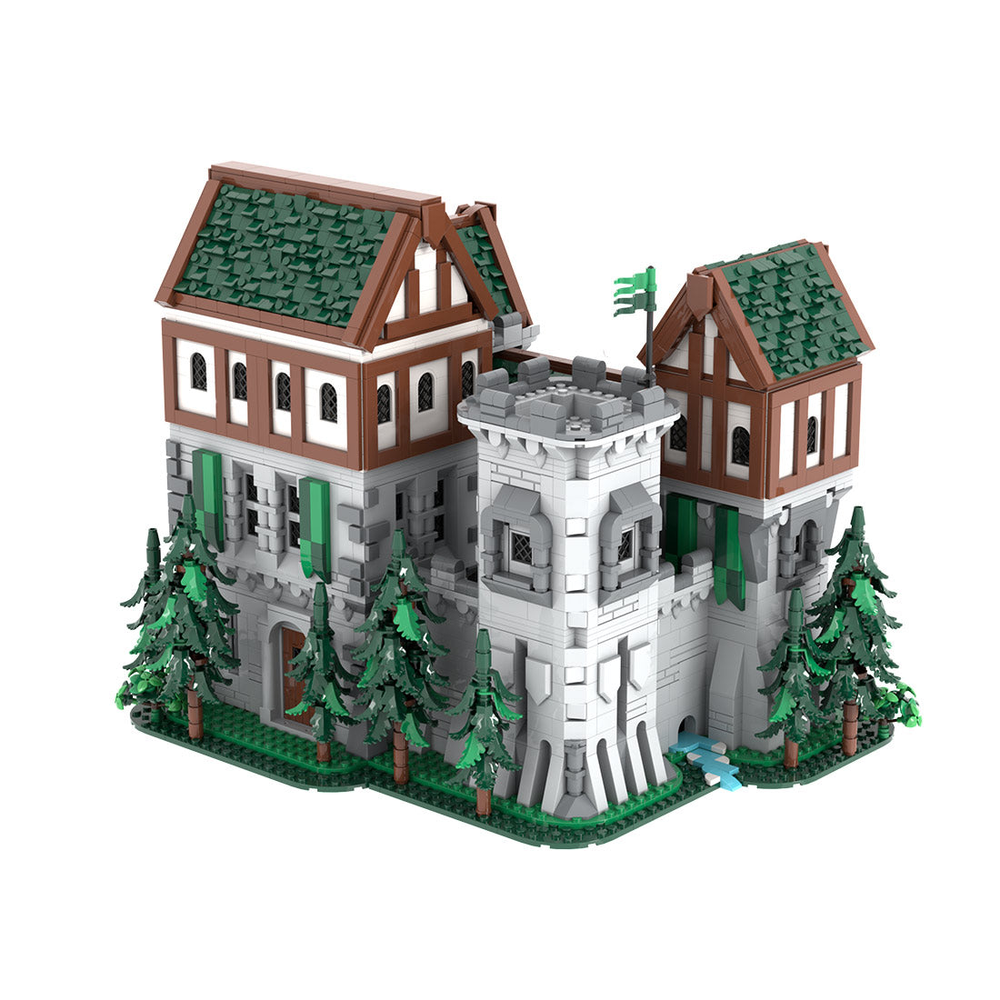 MOC-241818 Green Dragon Knights' Castle Klemmbausteine