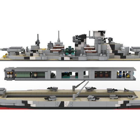 1/300 Bismarck - Class Battleship Klemmbausteine - LesDiy - Klemmbausteine