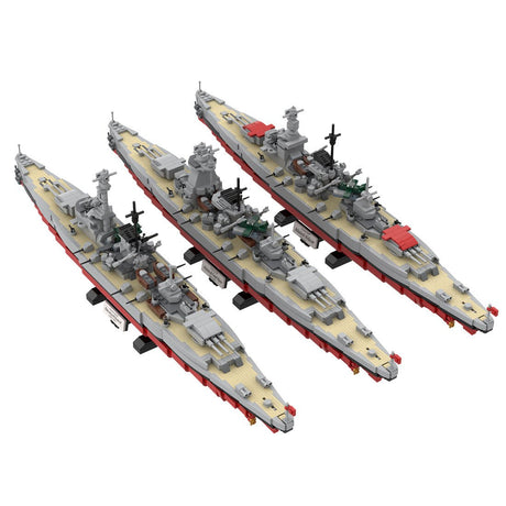 1/300 Scale German 3 in 1 Military Armored Warship Klemmbausteine - LesDiy - Klemmbausteine