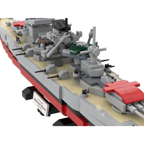 1/300 Scale German 3 in 1 Military Armored Warship Klemmbausteine - LesDiy - Klemmbausteine