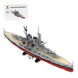 1/300 Scale German Imperial Navy Bayern - class Battleship Klemmbausteine - LesDiy - Klemmbausteine