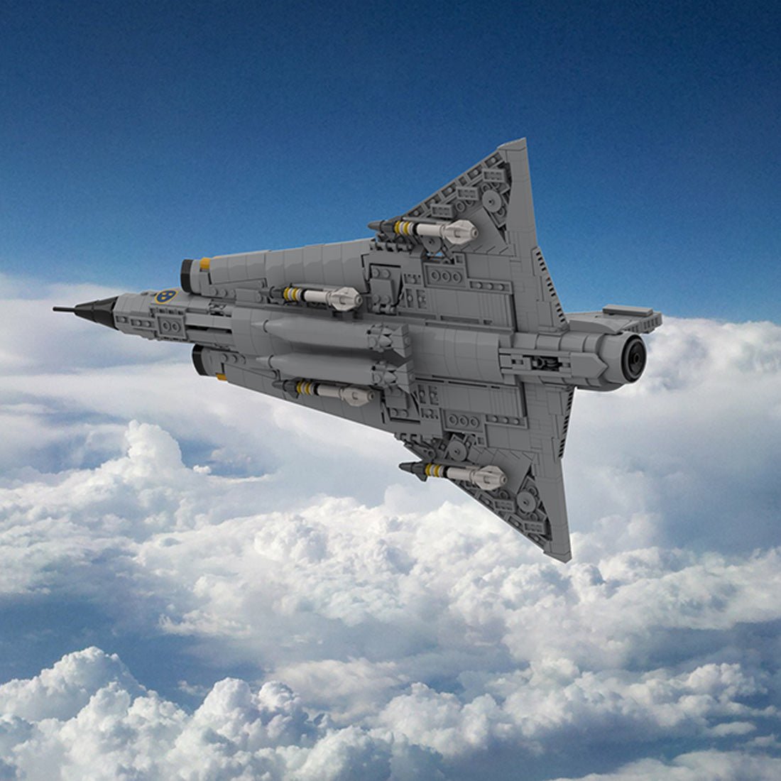 1/35 Scale Swedish J35D fighter Klemmbausteine - LesDiy - Klemmbausteine