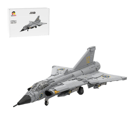 1/35 Scale Swedish J35D fighter Klemmbausteine - LesDiy - Klemmbausteine