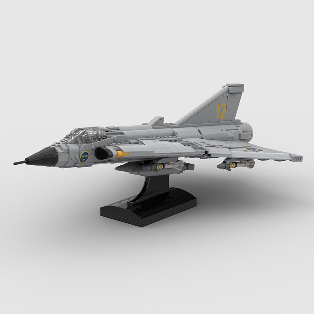 1/35 Scale Swedish J35D fighter Klemmbausteine - LesDiy - Klemmbausteine