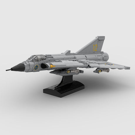 1/35 Scale Swedish J35D fighter Klemmbausteine - LesDiy - Klemmbausteine