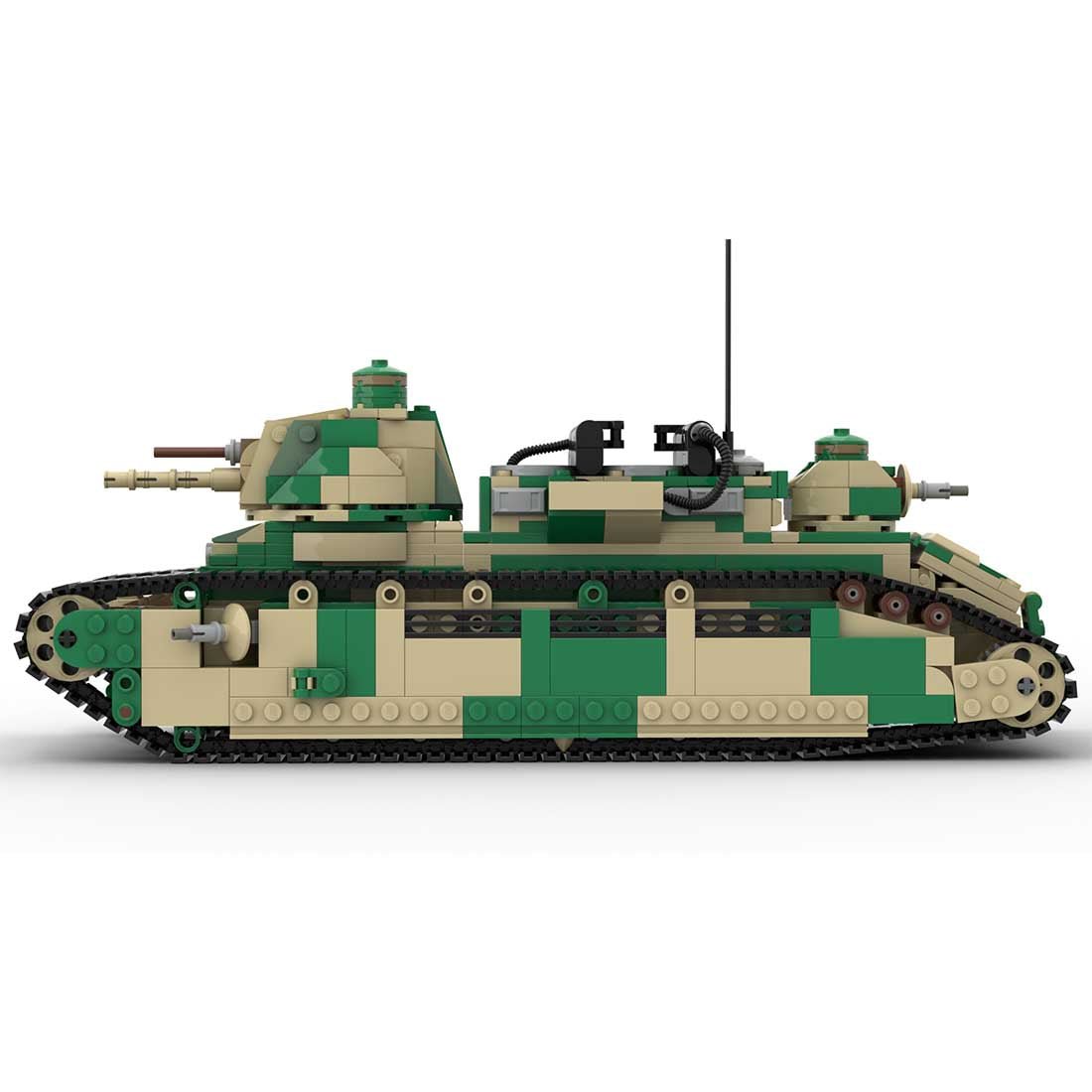 1/35 Tarnung Char 2C Französischer schwerer Panzer Klemmbausteine - LesDiy - Klemmbausteine