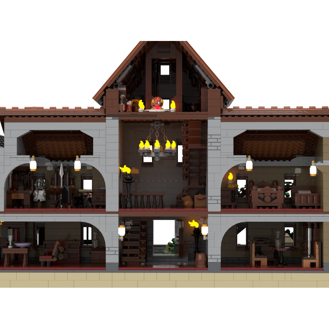 MOC-274686 Mittelalterliches Herrenhaus (saubere Version) Klemmbausteine