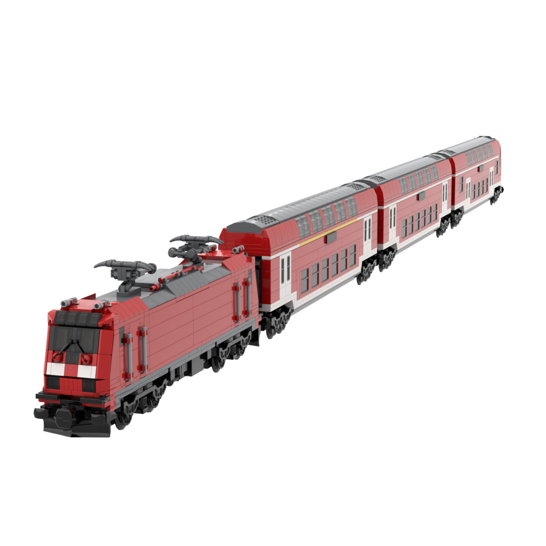 DB Doppelstock-Personenwagen zweiter Klasse Klemmbausteine