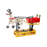 MOC-4121 Weihnachtlicher Weihnachtsmannschlitten Klemmbausteine