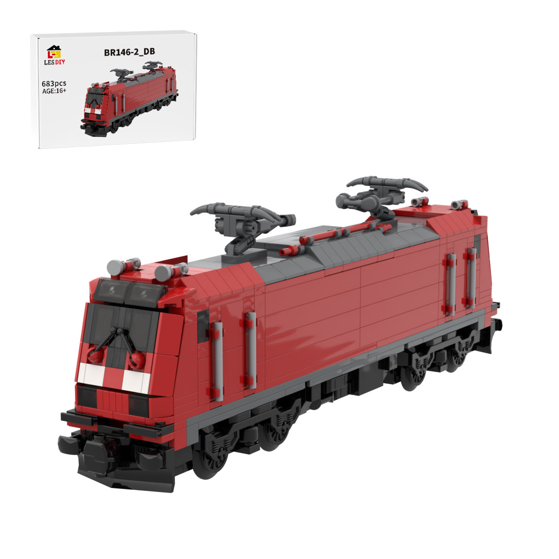 DB-Elektrische Doppelstock-Pendlerlokomotive Klemmbausteine