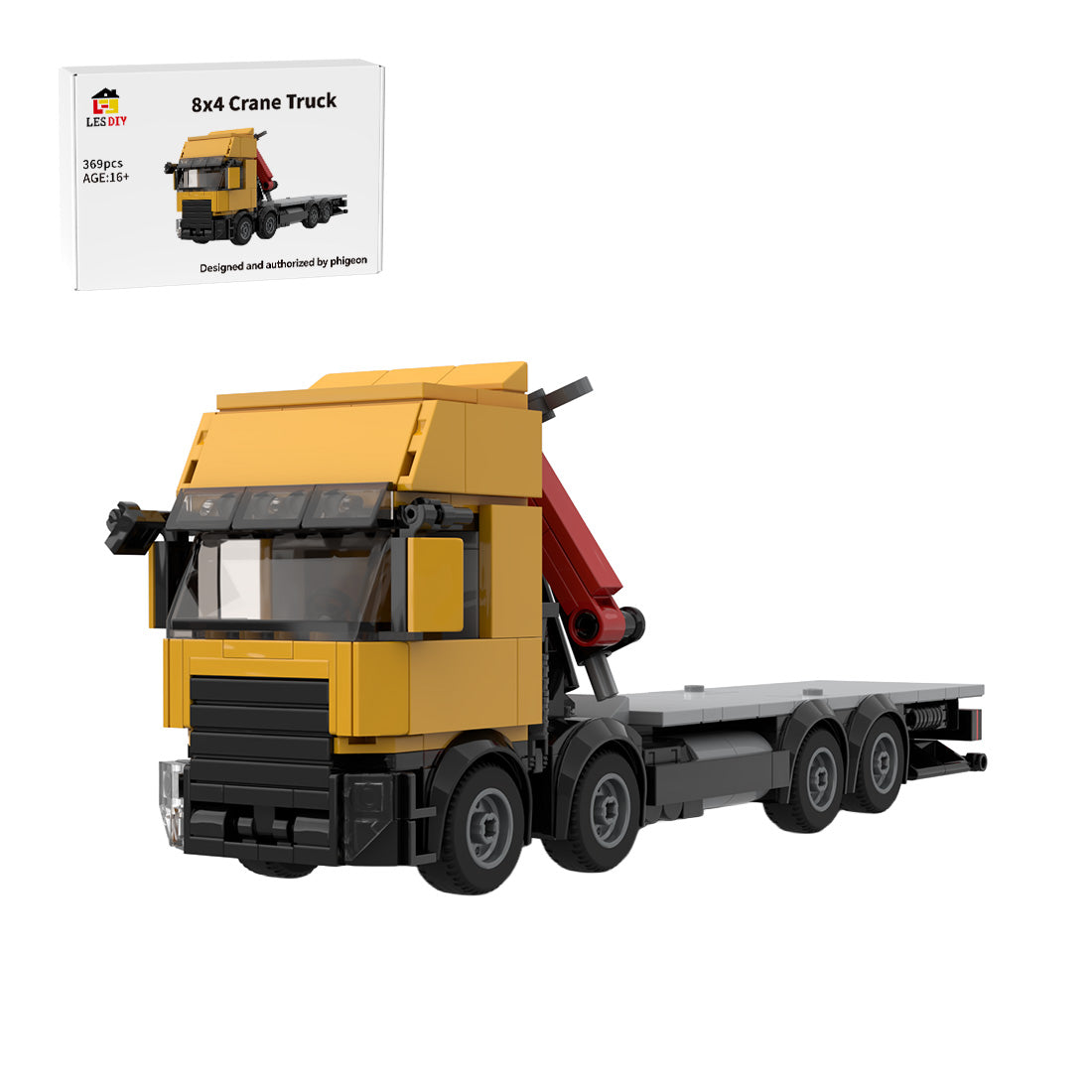 MOC-268685 8x4 Kranwagen Klemmbausteine