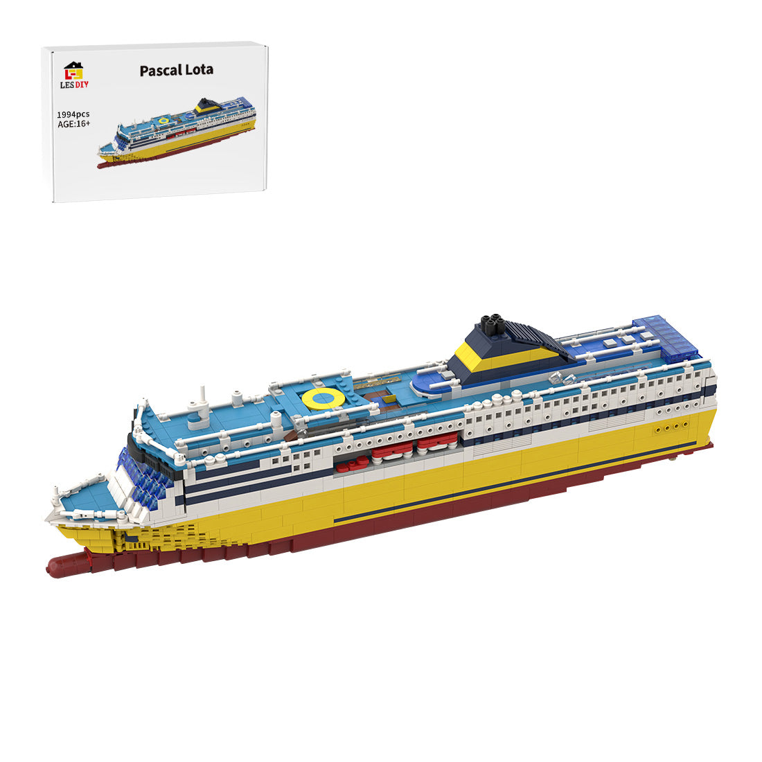 MOC-69159 Lota Bausteinboot Klemmbausteine