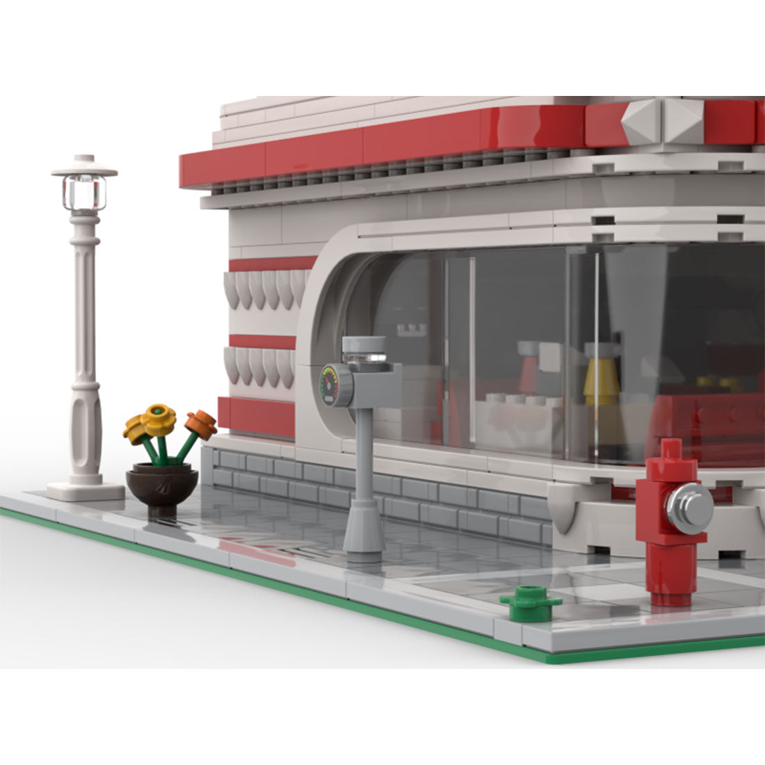 MOC-74851 Frank's Corner Diner Clamp Building Blocks