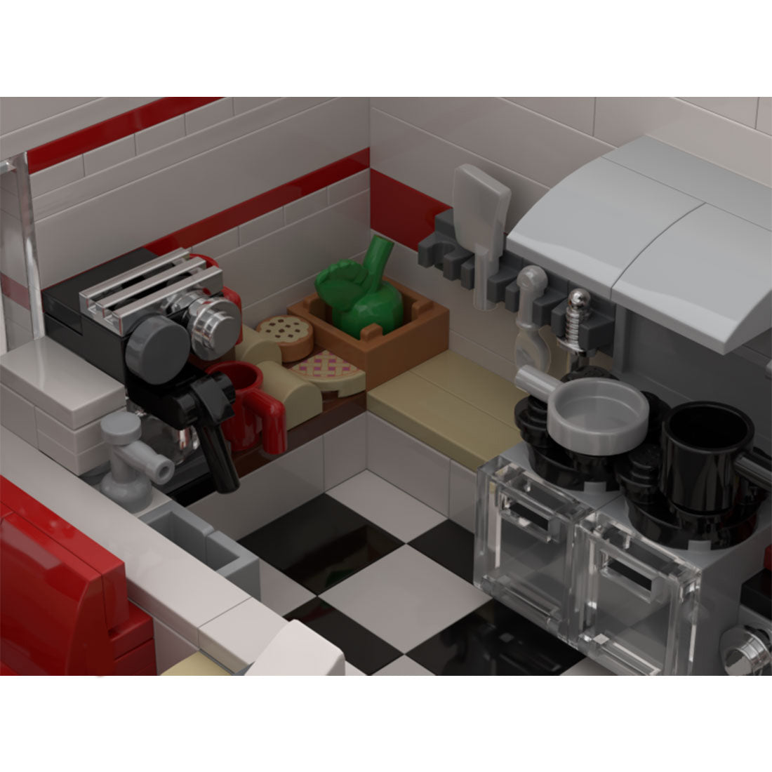 MOC-74851 Frank's Corner Diner Clamp Building Blocks
