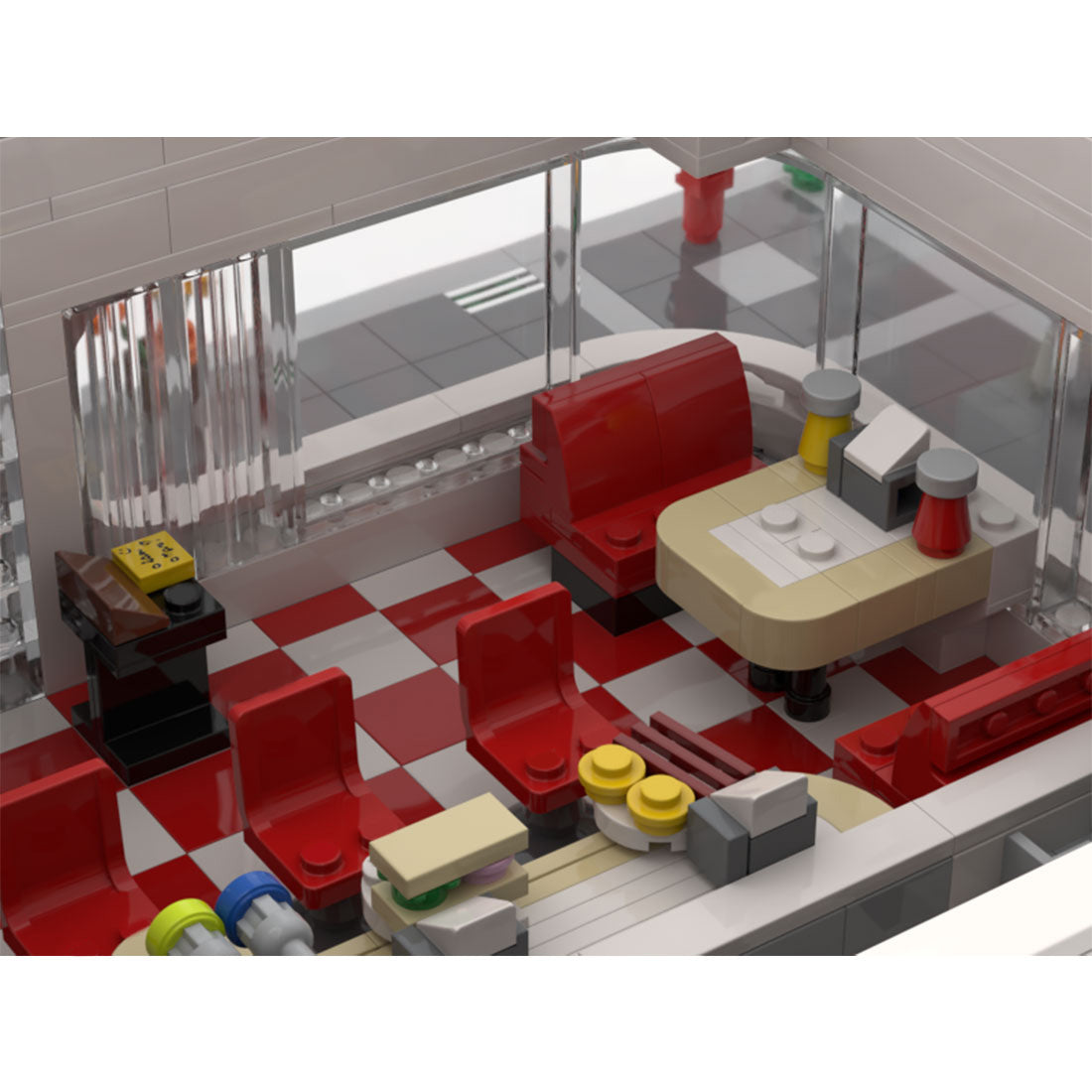 MOC-74851 Frank's Corner Diner Clamp Building Blocks