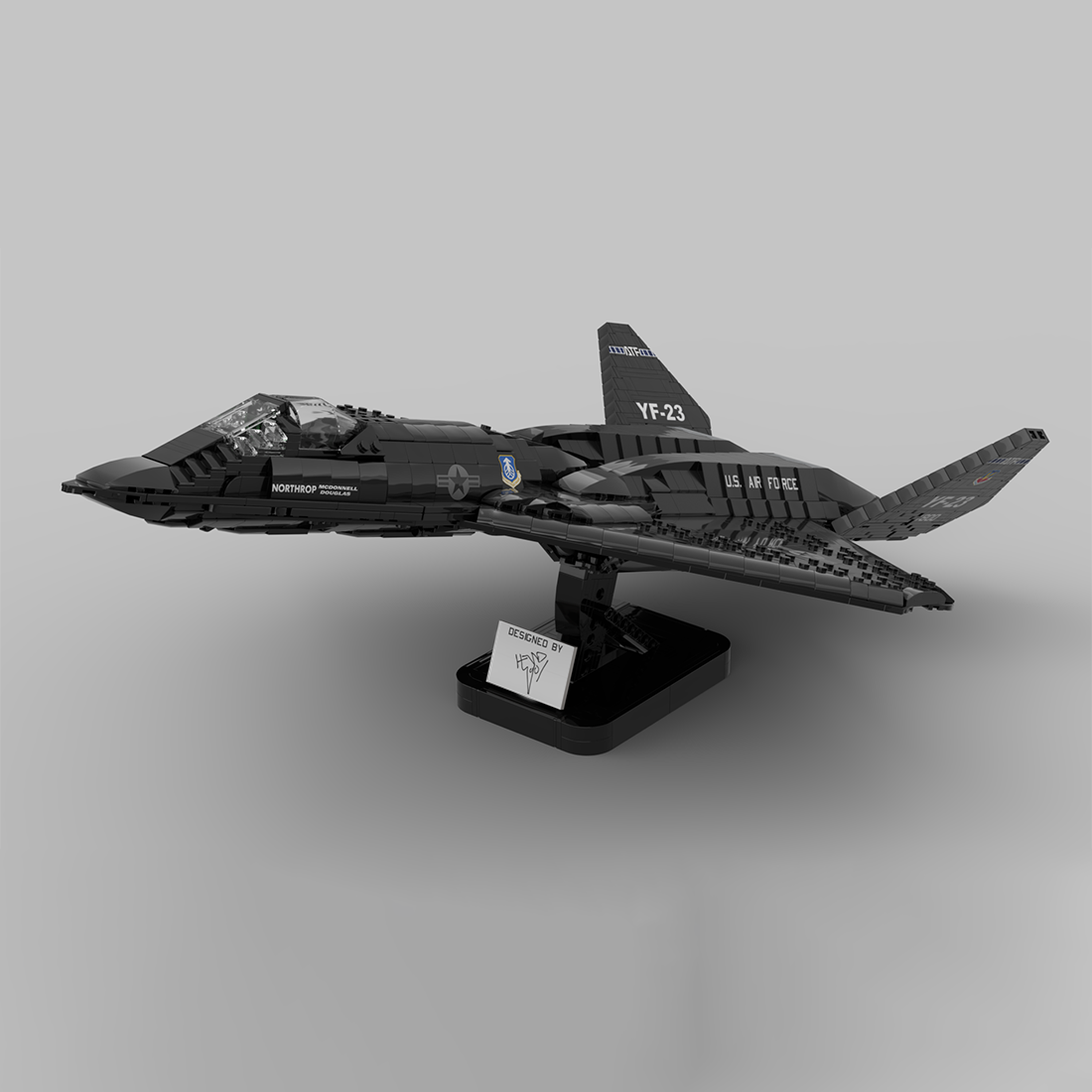 MOC-177282 1:35 Scale YF-23 Grey Ghost & Black Widow II Klemmbausteine