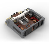 MOC-230069 1/38 Scale Ultra MEGA Yacht-Part 3 Module 10 Deck 2 Stern 1 Klemmbausteine