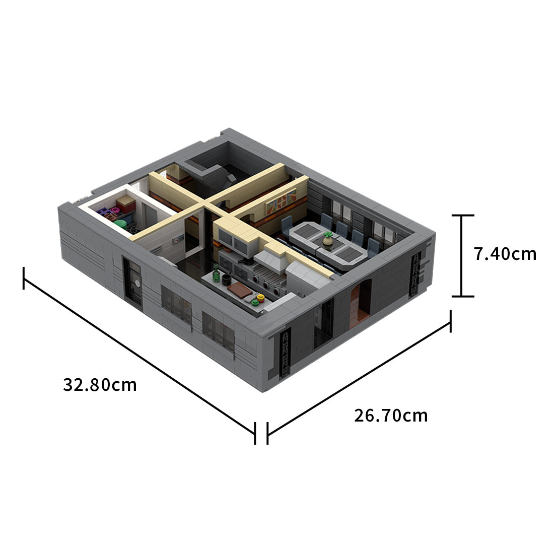 MOC-230069 1/38 Scale Ultra MEGA Yacht-Part 4 Module 11 Deck 2 Stern 2 Klemmbausteine