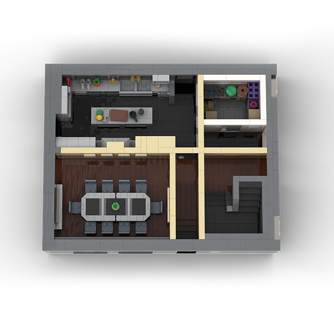 MOC-230069 1/38 Scale Ultra MEGA Yacht-Part 4 Module 11 Deck 2 Stern 2 Klemmbausteine