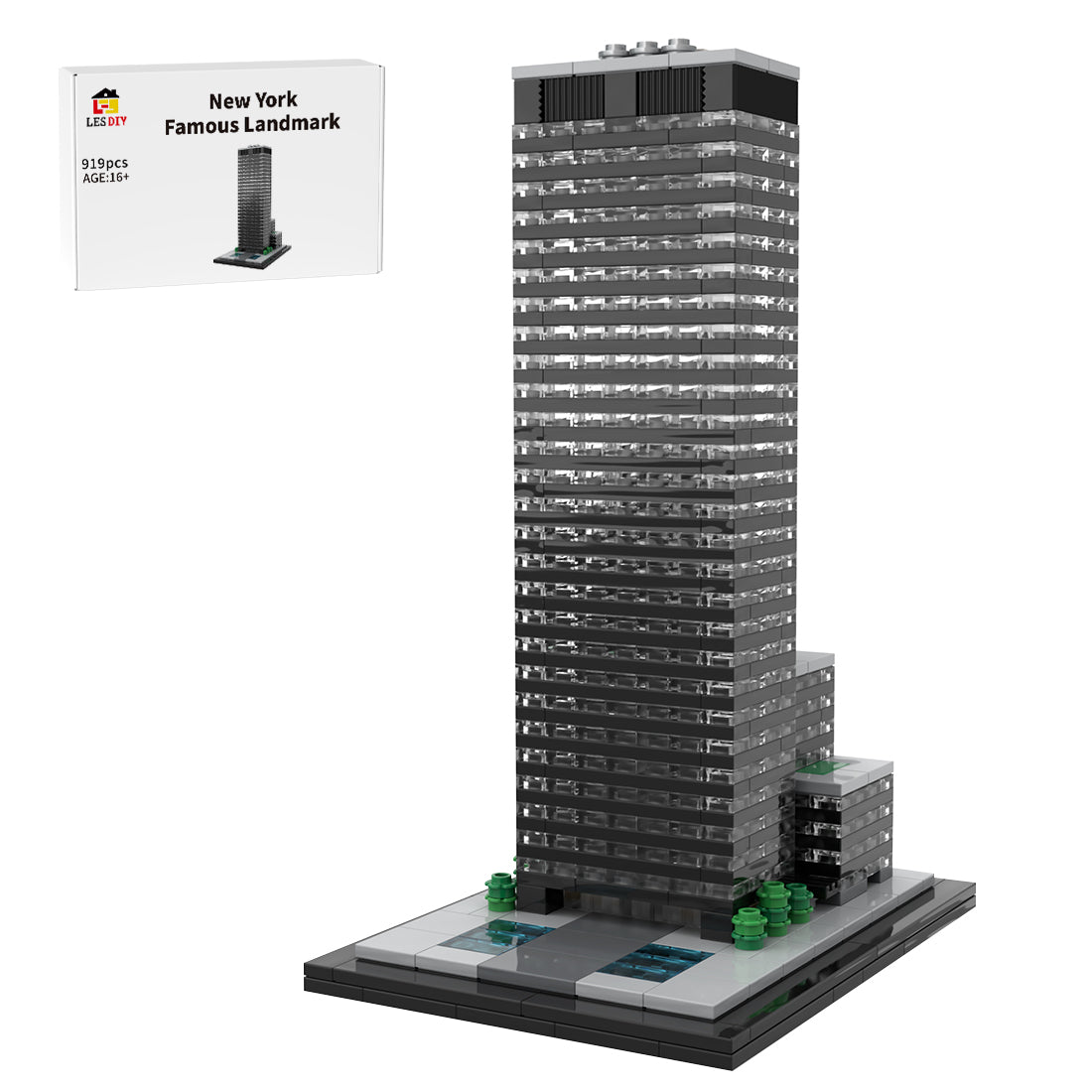 MOC-219954 Seagram Building 1:800 Scale Klemmbausteine
