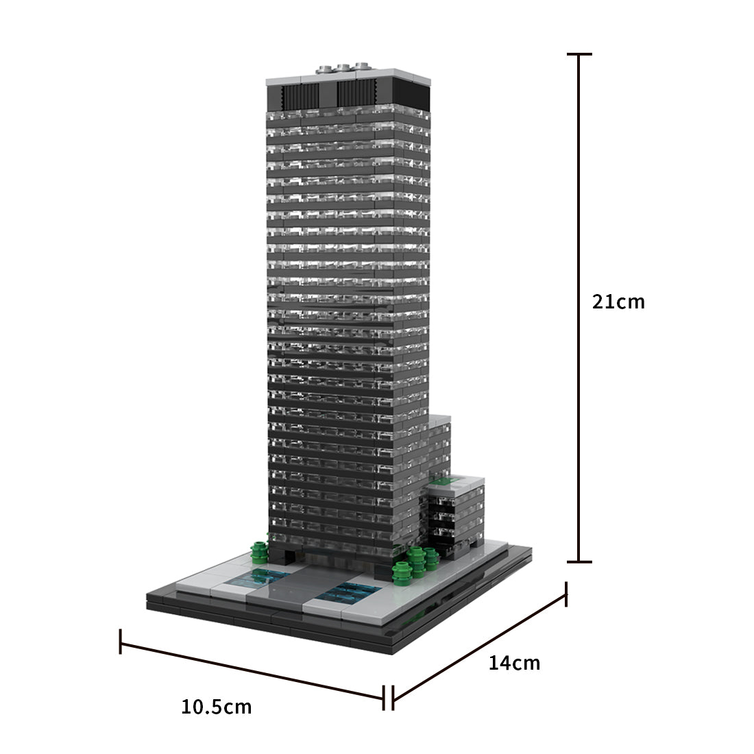MOC-219954 Seagram Building 1:800 Scale Klemmbausteine