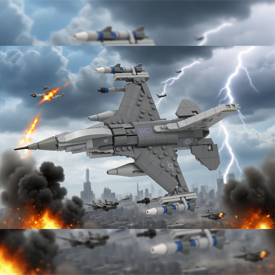 MOC-224853 F-16C Fighting Falcon, Nellis (1:58) Klemmbausteine