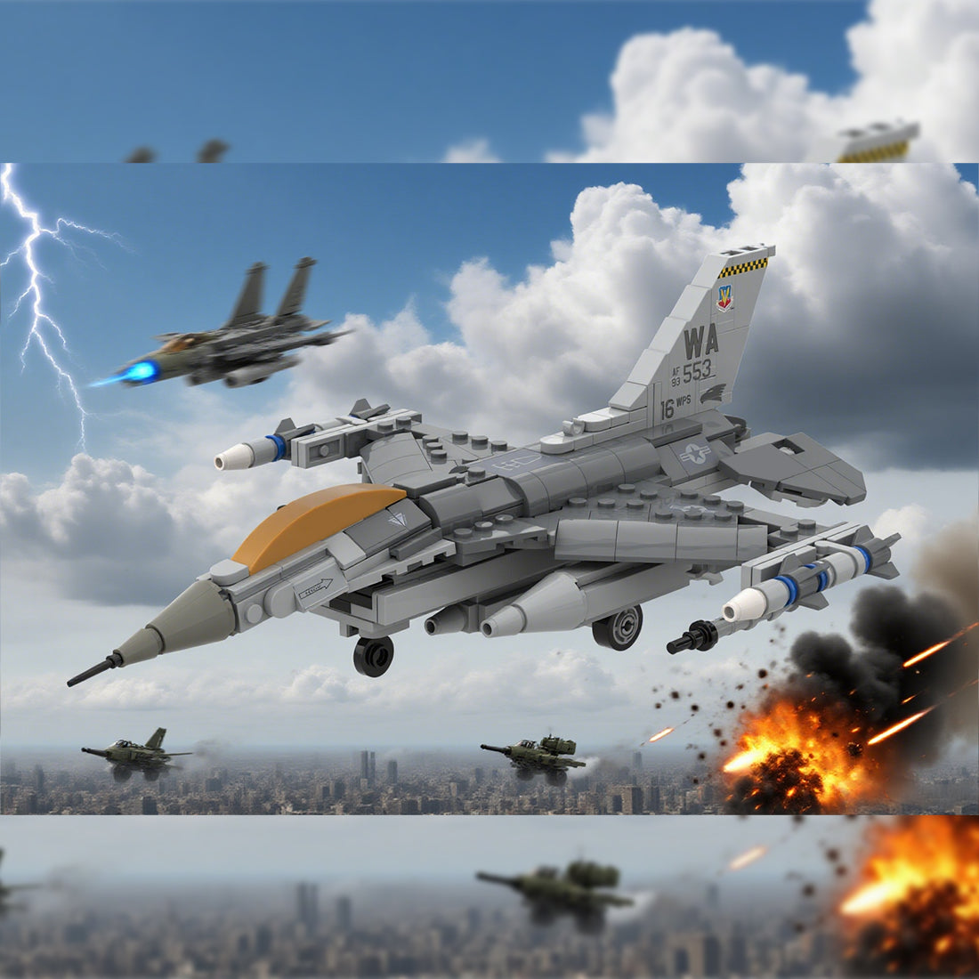 MOC-224853 F-16C Fighting Falcon, Nellis (1:58) Klemmbausteine