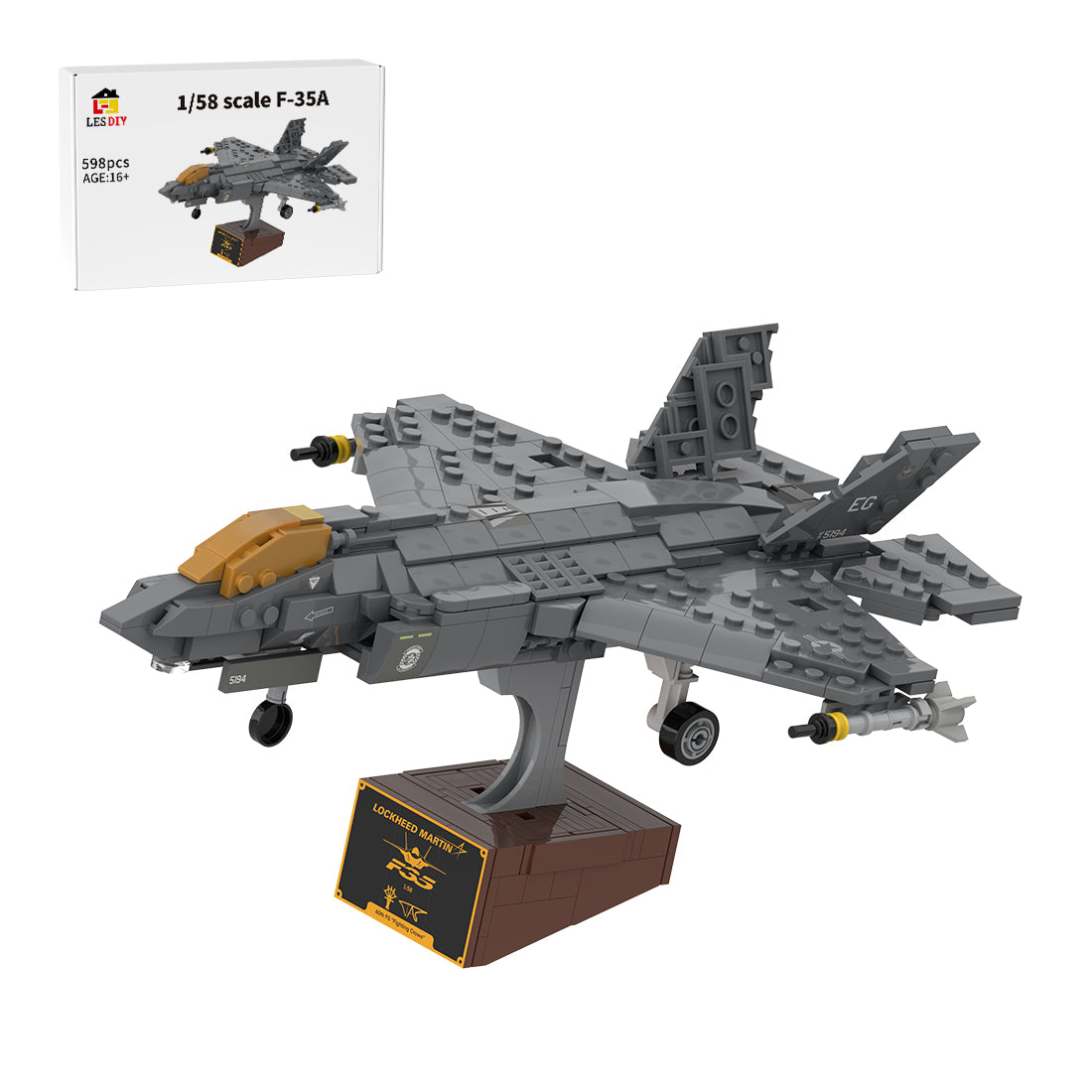 1/58 Scale American Multirole Military Combat Fighter Klemmbausteine